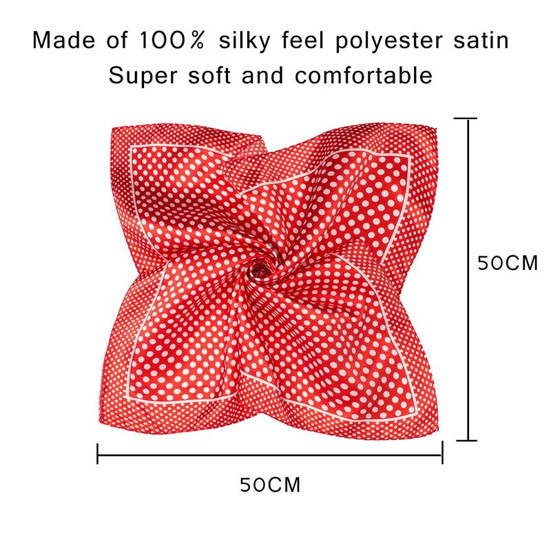 COOLANS 10 PCS Mixed Set Scarf,Fashion Square Satin Neck Scarf Head scarf for Women Hair Scarf Bundle 20 inch x 20 inch (Set A (10 pcs)) - Image 2